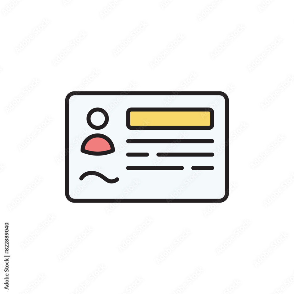 Business Card icon design with white background stock illustration Business Card icon design with white background stock illustration