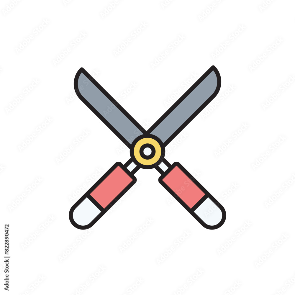Scissors icon design with white background stock illustration Scissors icon design with white background stock illustration