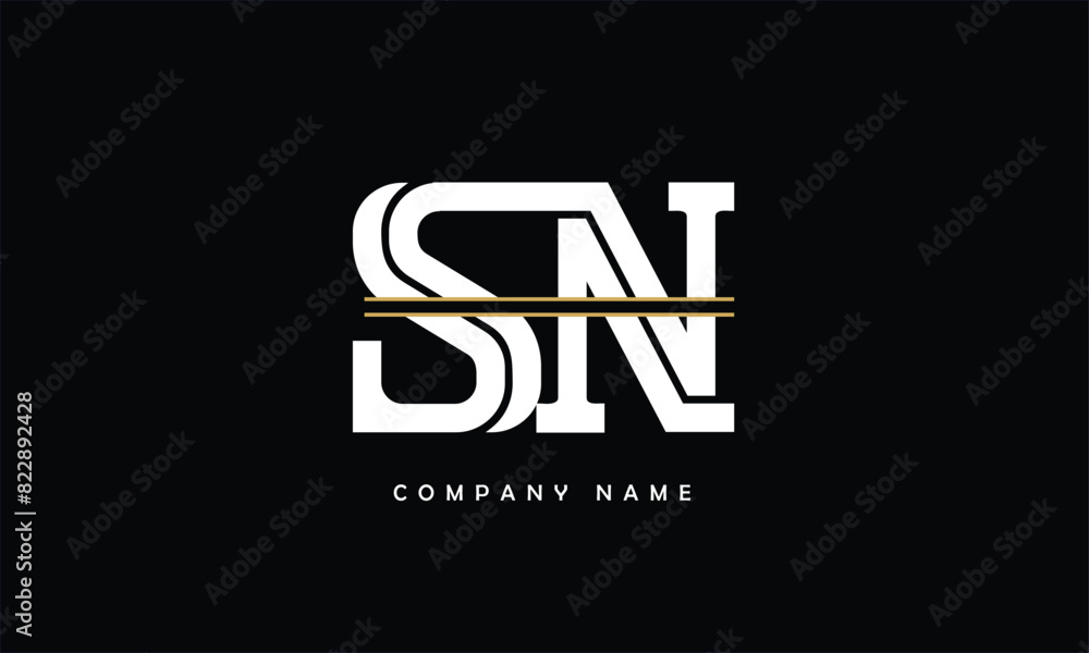 SN, NS, S, N Abstract Letters Logo Monogram SN, NS, S, N Abstract Letters Logo Monogram