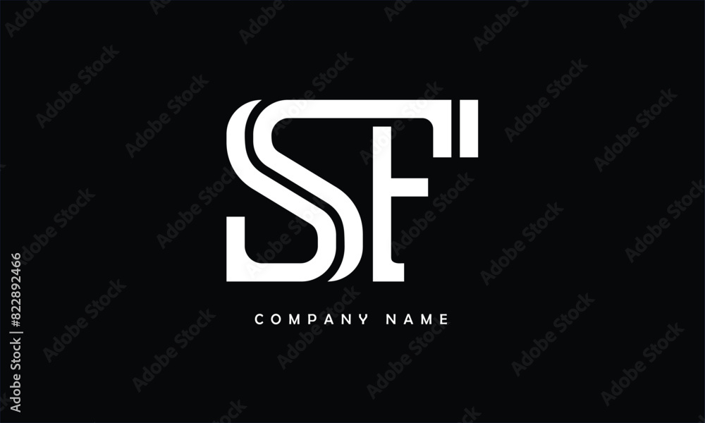 SF, FS, S, F Abstract Letters Logo Monogram SF, FS, S, F Abstract Letters Logo Monogram