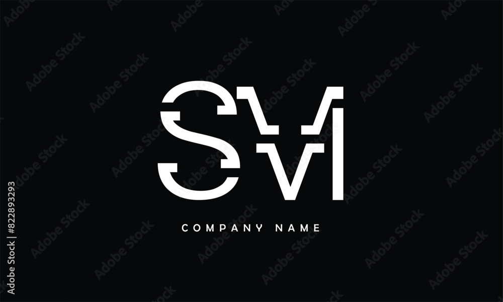 SM, MS, S, M Abstract Letters Logo Monogram SM, MS, S, M Abstract Letters Logo Monogram