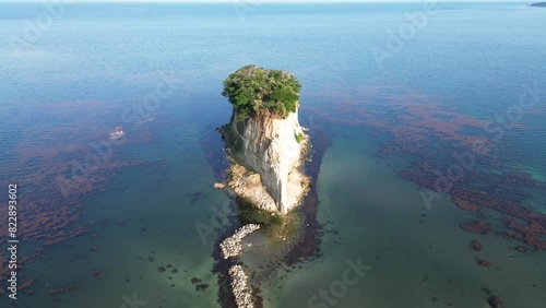 Aerial view of Mitsuke Island before the Noto Peninsula earthquake, Ishikawa Prefecture, Japan 2023 part7