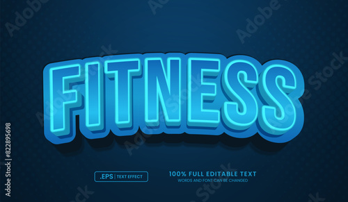 Fitness text effect, editable text effect