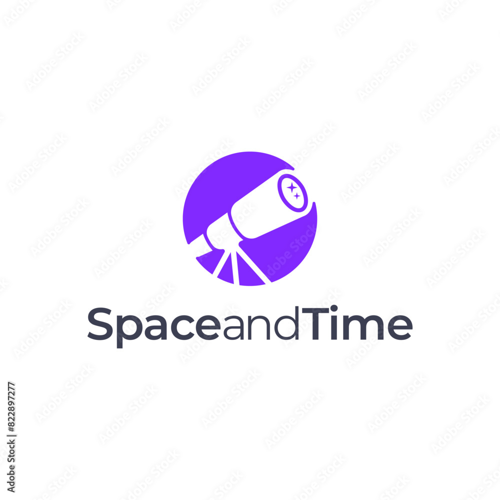 Telescope space logo vector illustration Telescope space logo vector illustration
