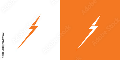 Modern and simple  S Thunder logo design photo