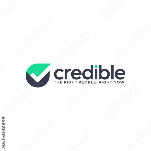 Check technology logo vector illustration