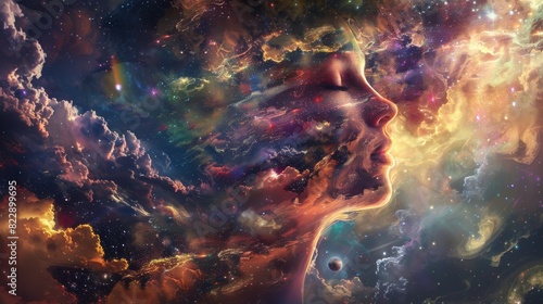 Ethereal Embrace of a Cosmic Mother photo