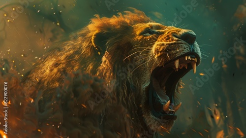 The King's Roar: Epic Encounter with a Majestic Lion