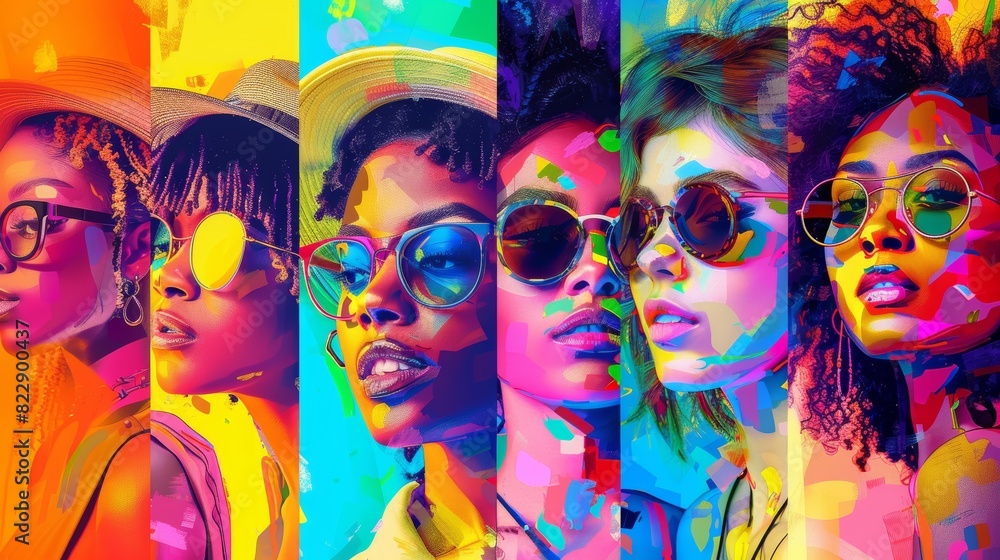 Fototapeta premium Fashionable Portrait with Stunning Warm Hues