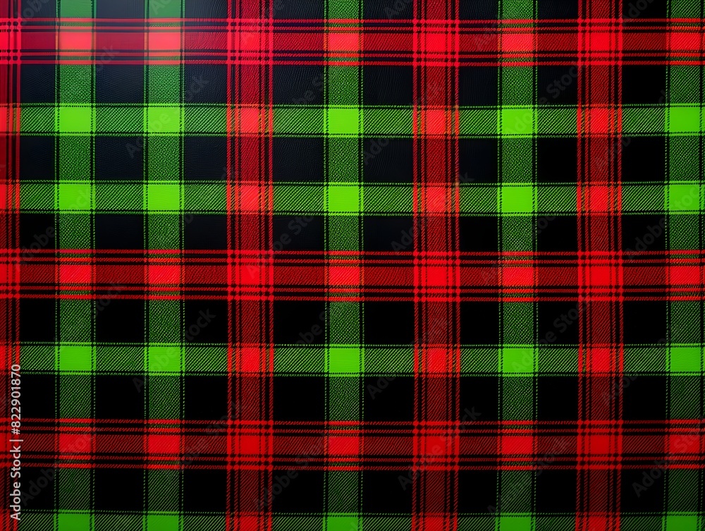 Black red and green plaid tartan seamless pattern for clothes, shirts, bedding and textiles. Black red and green plaid tartan seamless pattern for clothes, shirts, bedding and textiles.