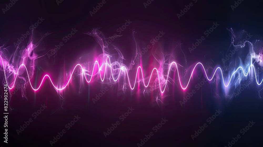 Vibrant neon light wave illustration on dark background. Abstract, dynamic, and colorful digital art perfect for futuristic and tech themes. Vibrant neon light wave illustration on dark background. Abstract, dynamic, and colorful digital art perfect for futuristic and tech themes.