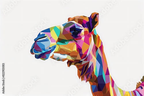 wpap pop art. illustration of a camel photo