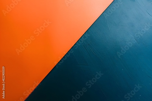 Abstract Orange and Blue Geometric Background with Minimalist Design