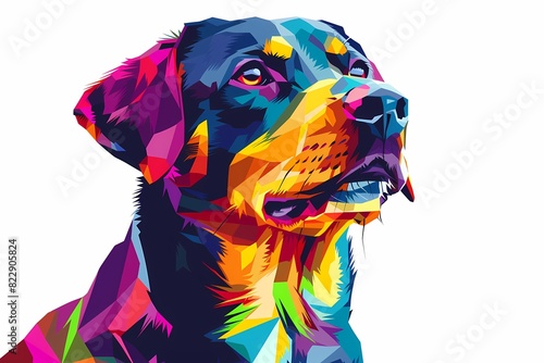 wpap pop art. illustration of a dog