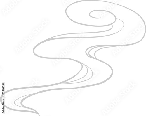 Chinese incense burner smoke illustration