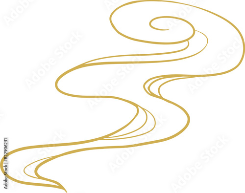 Chinese incense burner smoke illustration