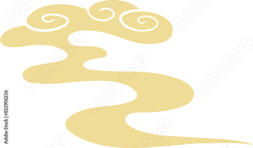 Chinese incense burner smoke illustration