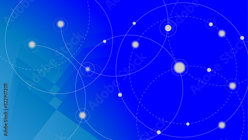 Geometric Circuit connect lines and dots  Network technology and Connection social network concept background.