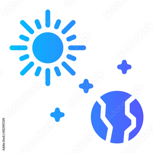 cosmic radiation gradient icon