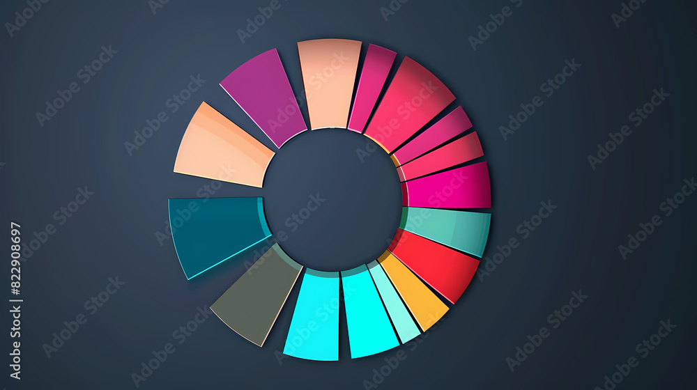 Obraz premium Circle chart design template for creating vector image