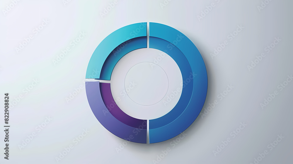 Circle chart design template for creating vector image
