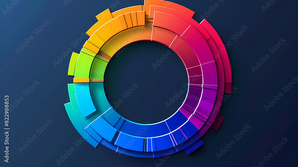 Obraz premium Circle chart design template for creating vector image