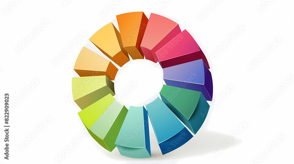 Circle chart design template for creating vector image