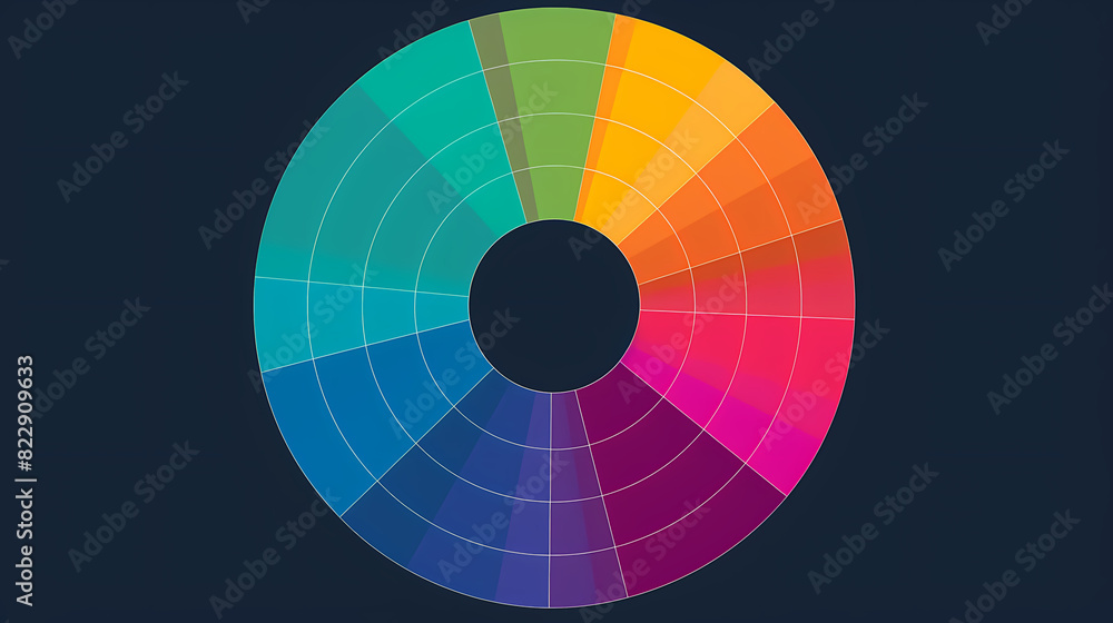 Obraz premium Circle chart design template for creating vector image