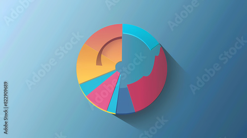 Circle chart design template for creating vector image © ak159715