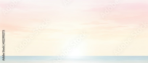 Serene sunrise over calm ocean with soft pastel colors in the sky  providing a peaceful and calming view perfect for relaxation and inspiration.