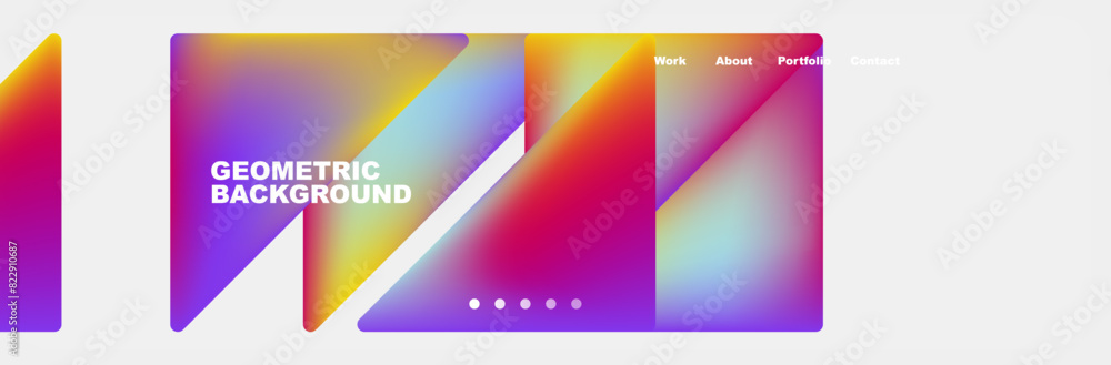 Triangle minimal web site page background design. Vector Illustration For Wallpaper, Banner, Background, Card, Book Illustration, landing page