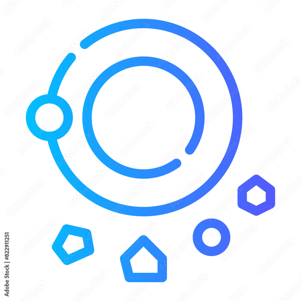 Asteroid Belt gradient icon Asteroid Belt gradient icon