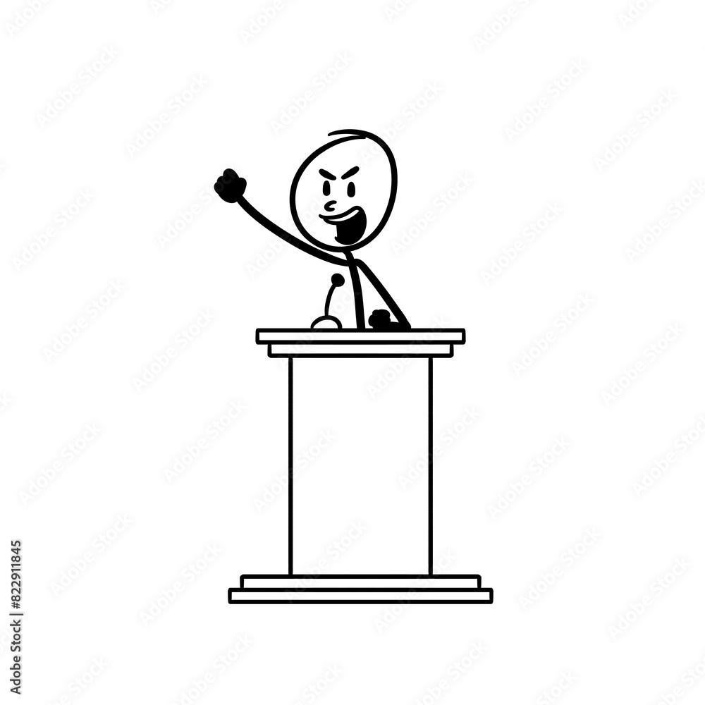 angry stick figure on the pulpit while clenching his fists angry stick figure on the pulpit while clenching his fists