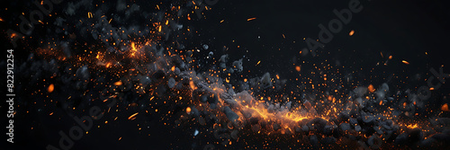 Fire Glowing Particles Background photo