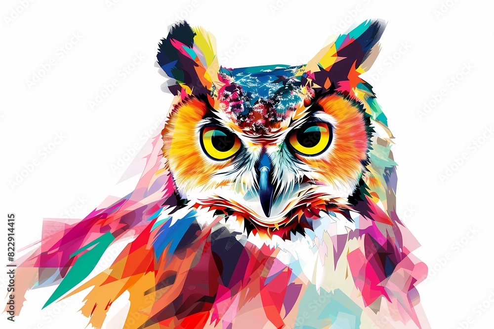 wpap pop art. illustration of an owl
