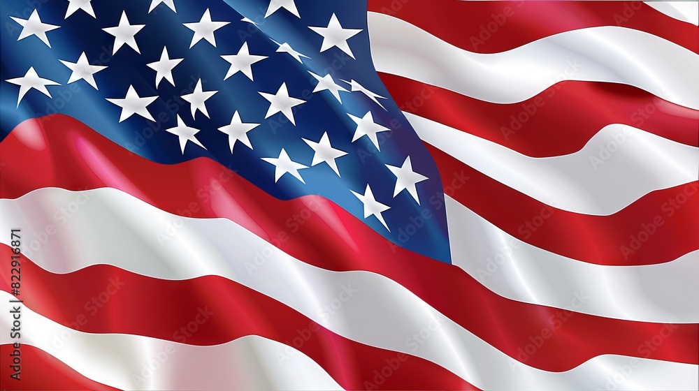 American flag waving backfround graphic. Background for Independence Day (United States) American flag waving backfround graphic. Background for Independence Day (United States)