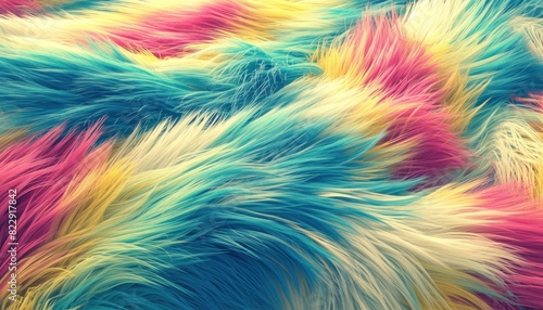 colourful furry fabric close up, in the style of Plush material, octane render, animal fur, mink hat texture, luster, animated gifs, manapunk, streaked, wavy --ar 7:4 --style raw --niji 6 Job ID: 37bb