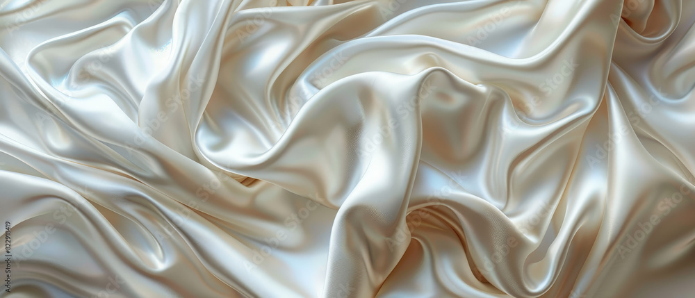 A luxurious, soft, and shiny silk fabric background with elegant drapes A luxurious, soft, and shiny silk fabric background with elegant drapes
