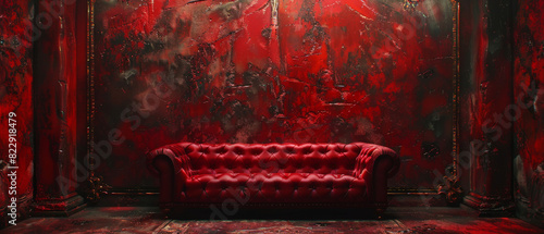 Rich, deep red background to set a luxurious tone  photo