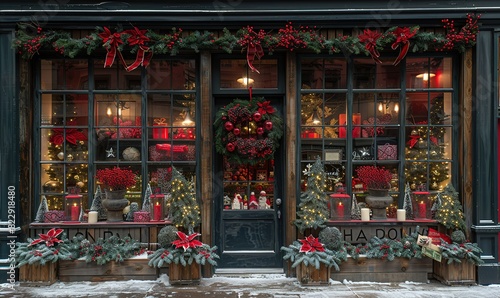 Christmas storefront windows