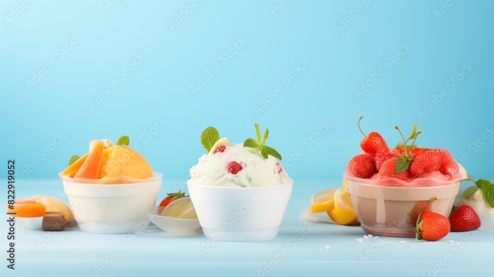 Collection of Delicious Desserts with Various Fruits and Flavors Collection of Delicious Desserts with Various Fruits and Flavors