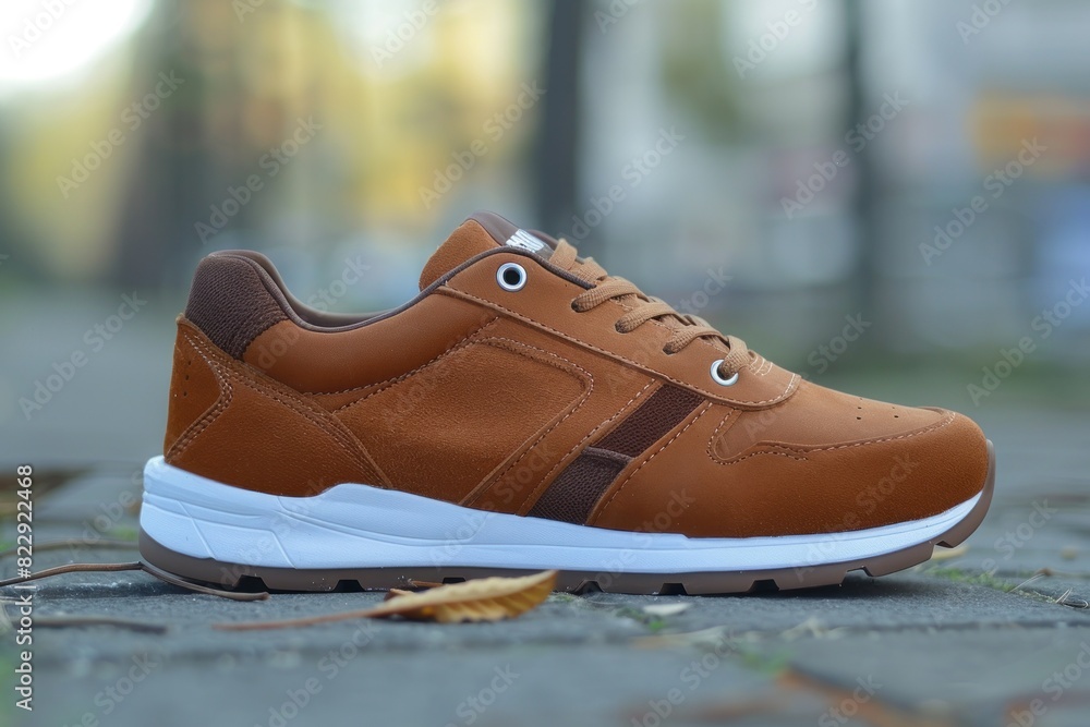 pair of shoes on a wooden background