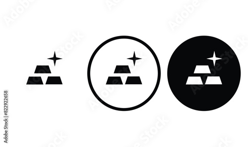 icon Withdraw gold black outline for web site design 
and mobile dark mode apps 
Vector illustration on a white background