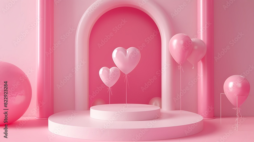 Minimal romance background love Valentines day and birthday concept Minimal romance background love Valentines day and birthday concept