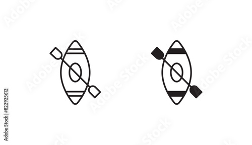 Rowing icon design with white background stock illustration
