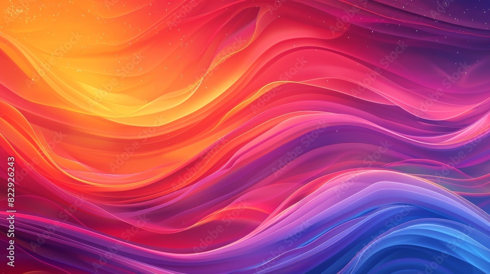 Obraz premium Gradient background with smooth lines in sunset colors