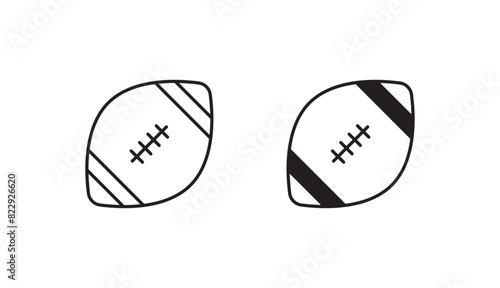 American Football icon design with white background stock illustration