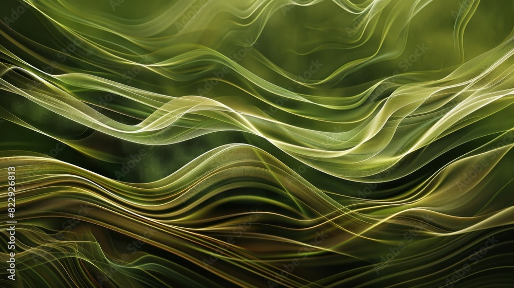 Organic background with flowing lines in natural green and brown tones Organic background with flowing lines in natural green and brown tones