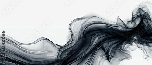 A beautiful abstract painting. The colors are black and white. The painting is very calming and peaceful. It would be perfect for a bedroom or living room.