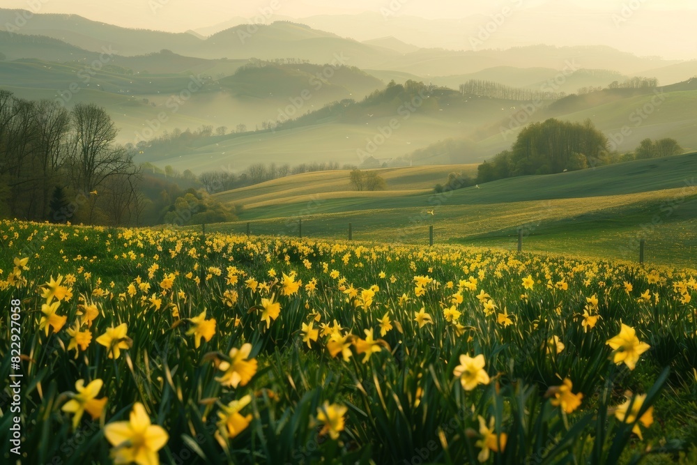 A sunlit spring meadow